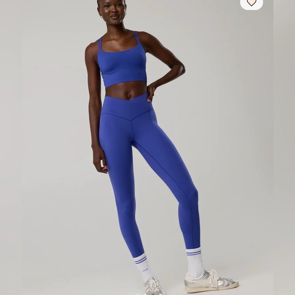 OFFLINE By Aerie Real Me High Waisted Crossover Leggings L cobalt blue - Picture 2 of 10